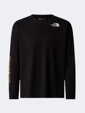 The North Face Varsity Graphic Oversized Kids Lifestyle Long Sleeve Black