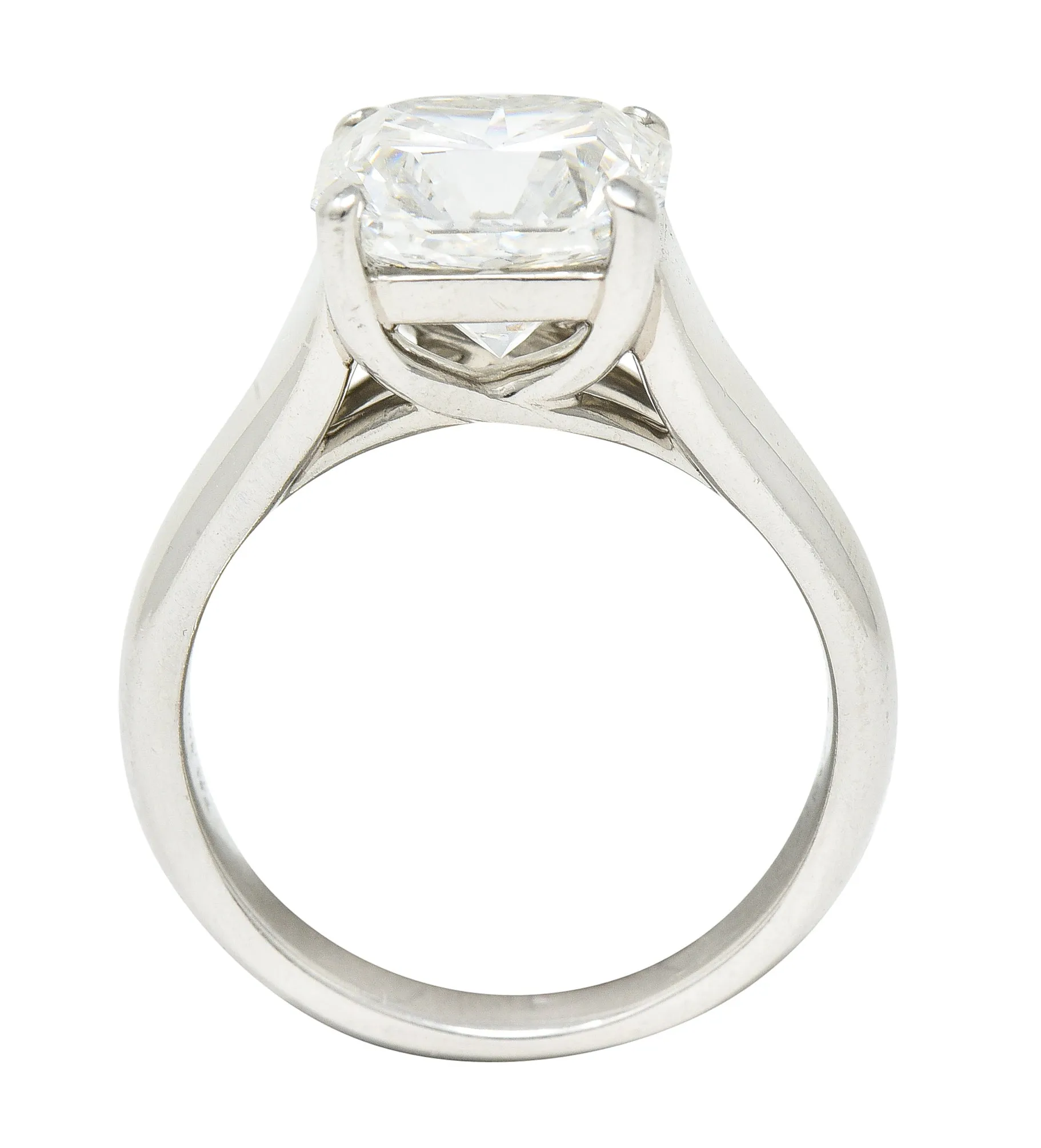 Tiffany & Co. 3.06 CTW Lucida Cut Diamond Platinum Solitaire Vintage Engagement Ring GIA