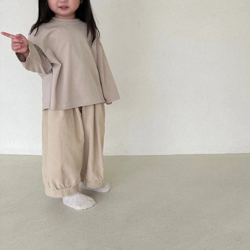 Toddler Bella F24 Long Sleeve Oversized Plain Tee (1-6y) - 3 Colors