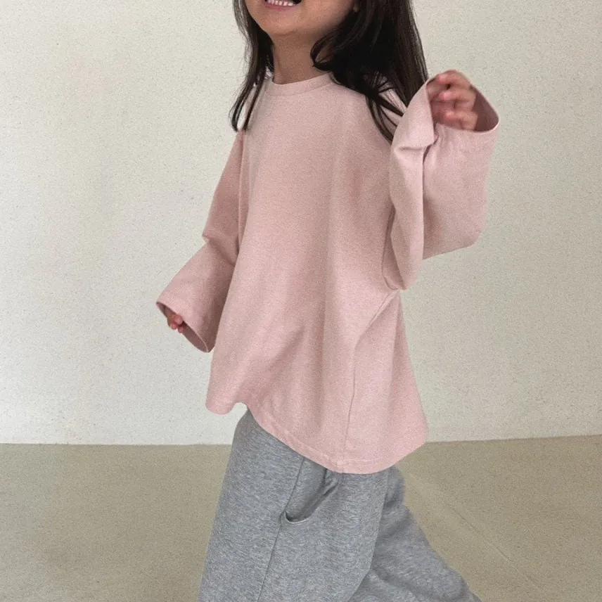 Toddler Bella F24 Long Sleeve Oversized Plain Tee (1-6y) - 3 Colors