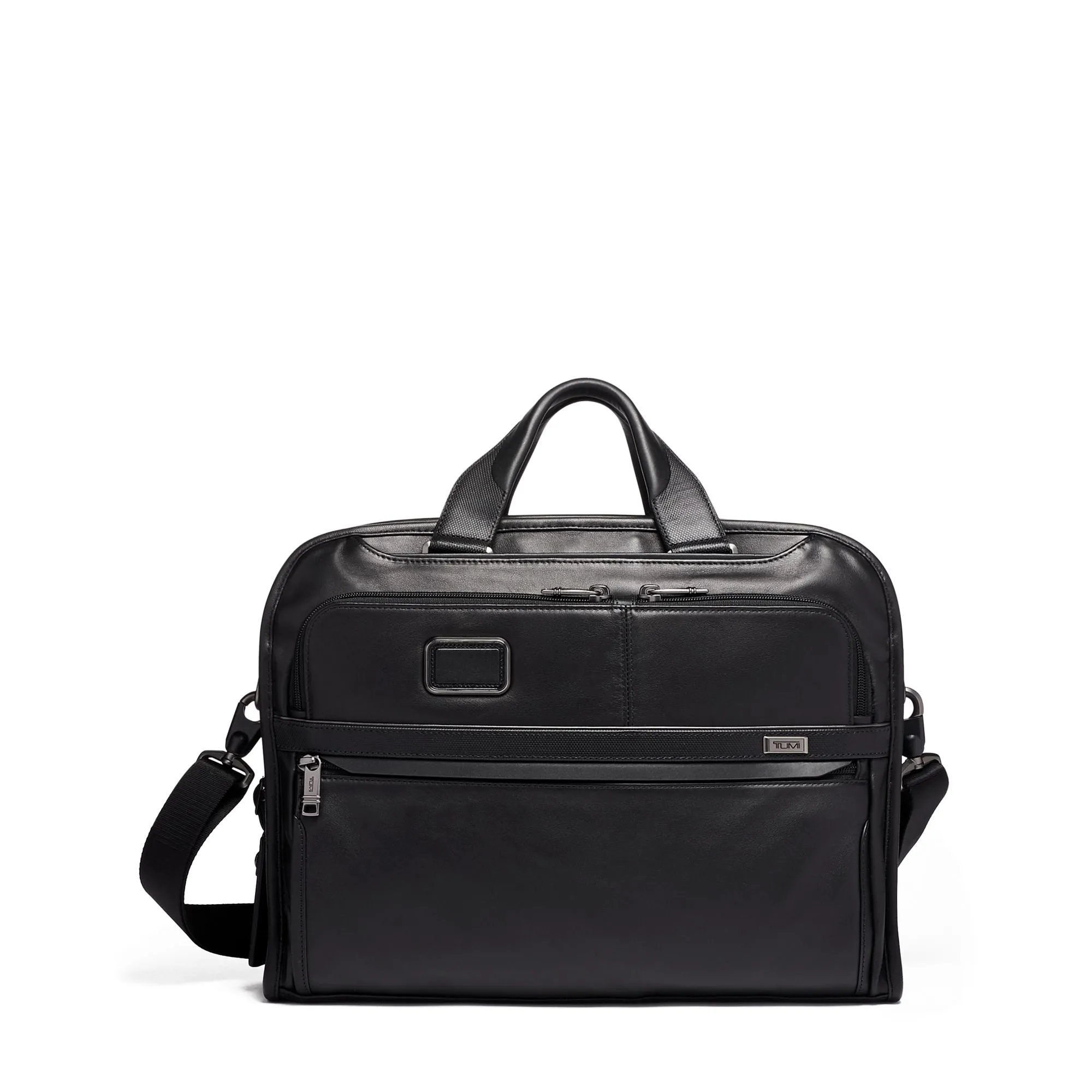 Tumi Organizer Portfolio Brief Leather 1173191041 Black Leather