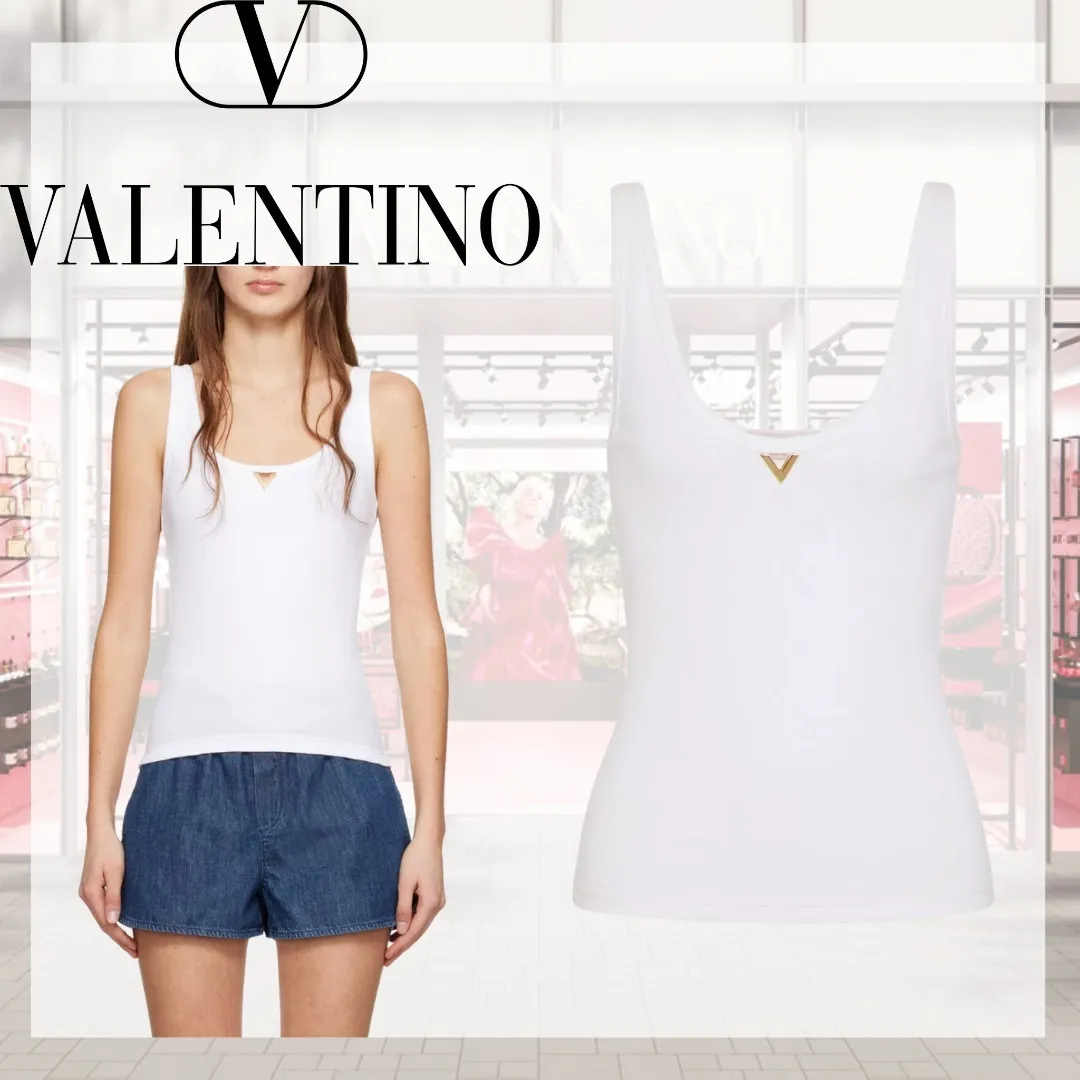 VALENTINO  |Cotton Logo Tanks & Camisoles