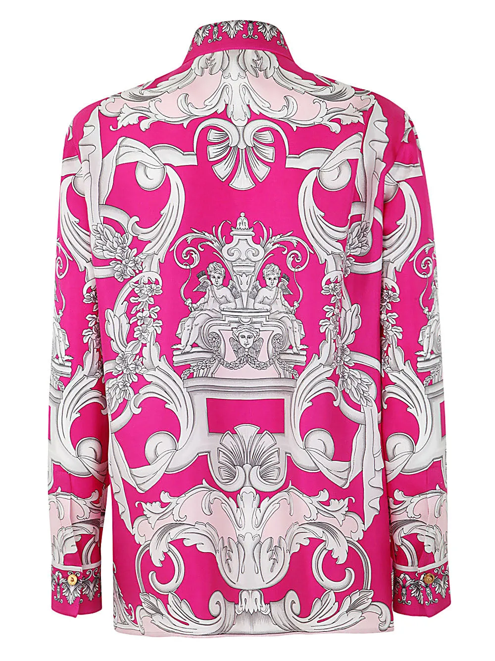 Versace Baroque Pattern Long Sleeved Shirt