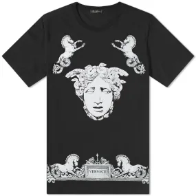 Versace Medusa Baroque Placement Print TeeBlack & White