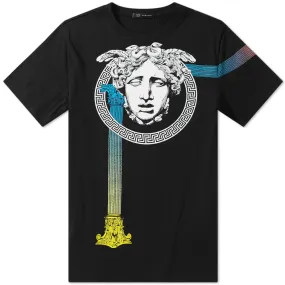 Versace Medusa Column Print TeeBlack & Multicolour