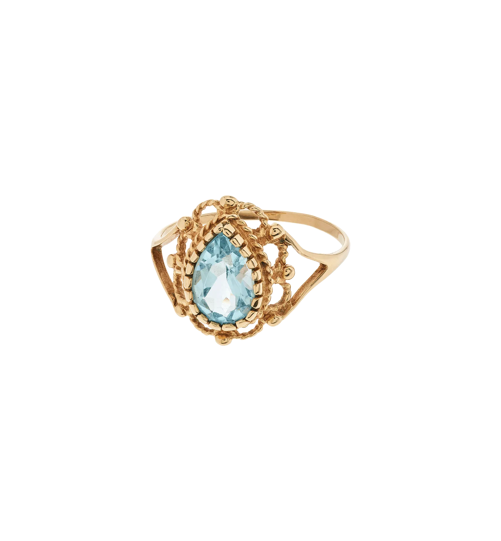 Vintage Chalcedony Teardrop Ring