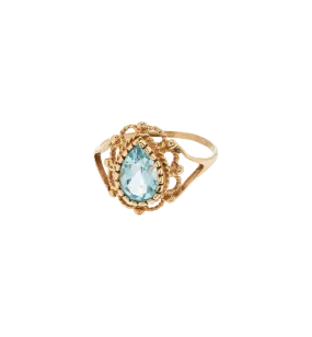 Vintage Chalcedony Teardrop Ring