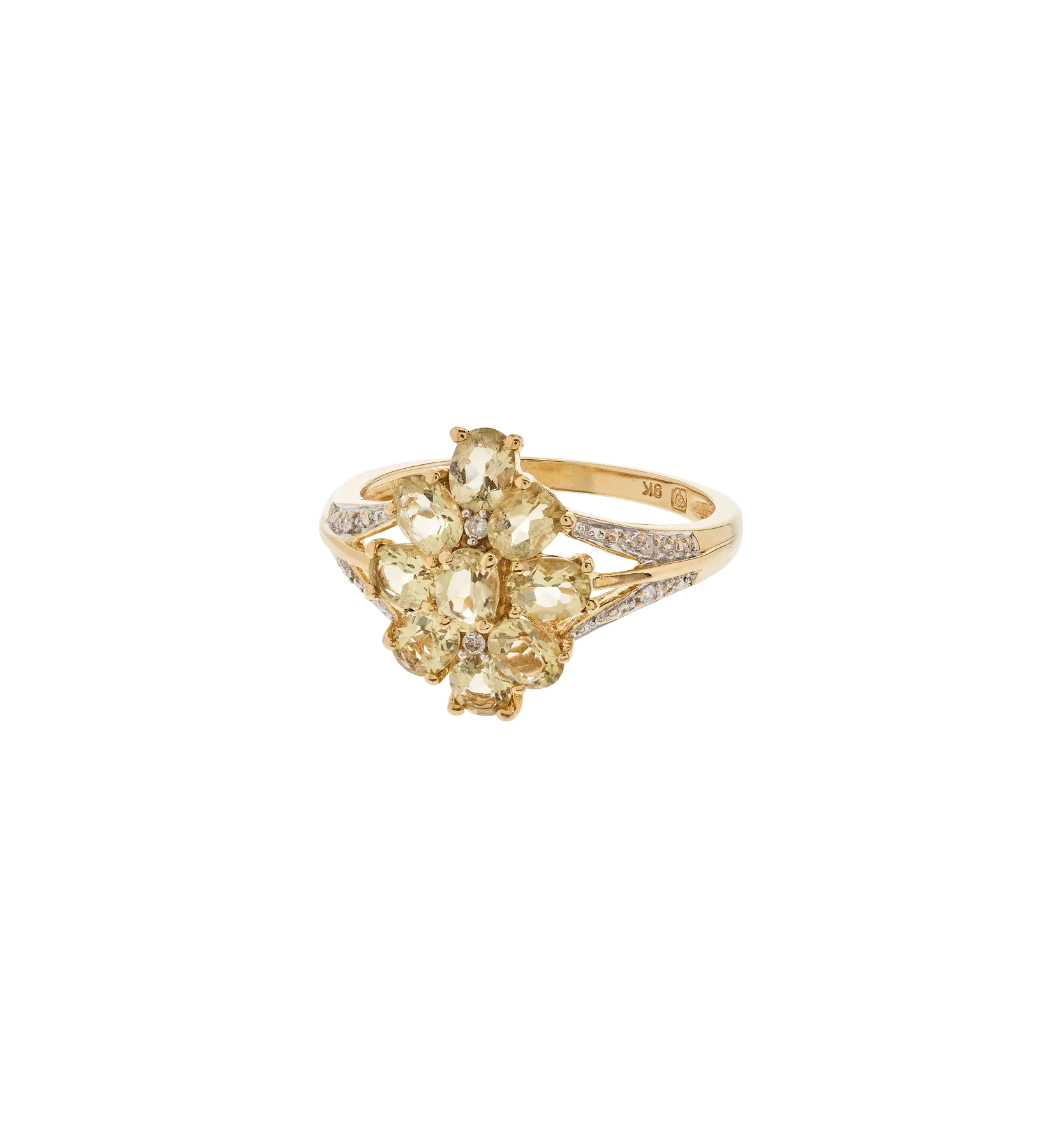 Vintage Citrine Buttercup Ring