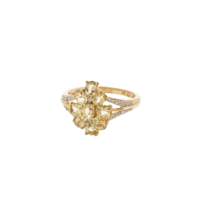 Vintage Citrine Buttercup Ring