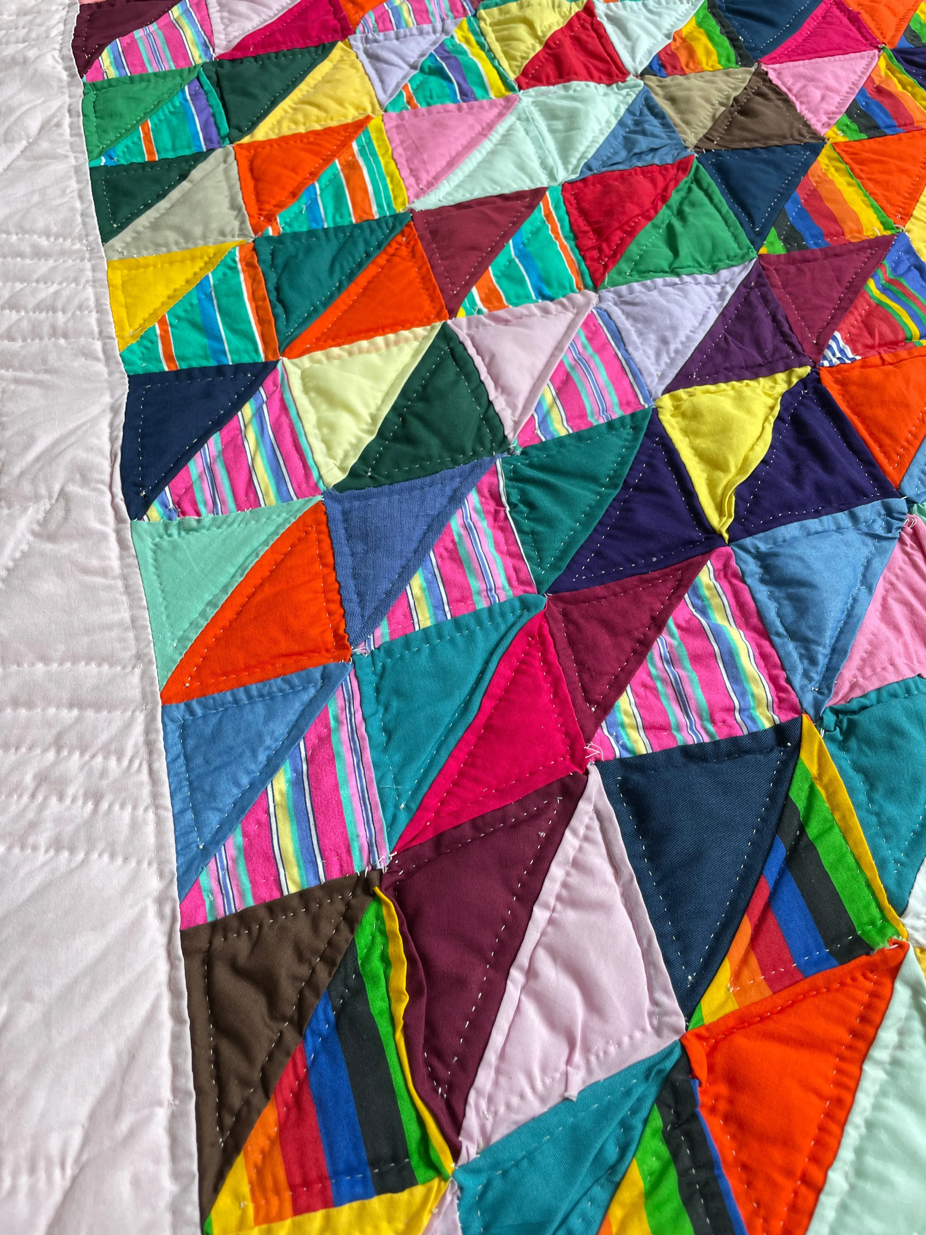 Vintage Rainbow Mosaic Quilt