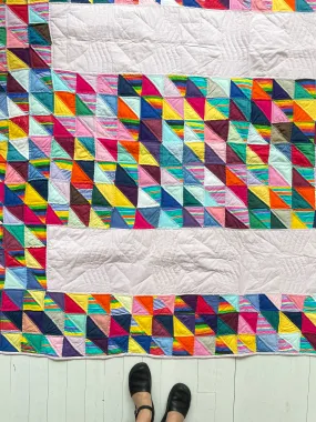 Vintage Rainbow Mosaic Quilt