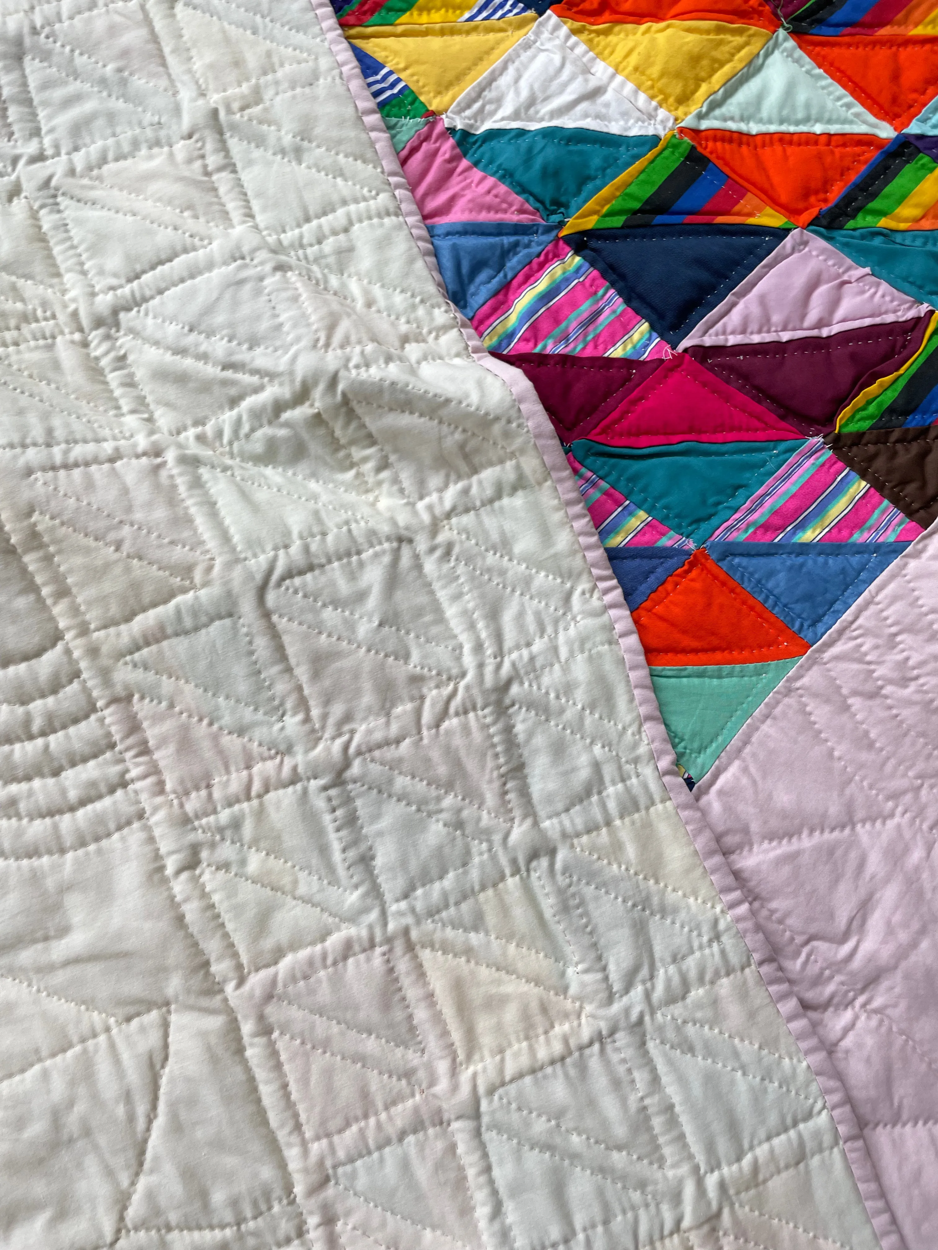 Vintage Rainbow Mosaic Quilt