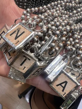 Vintage Scrabble Necklace