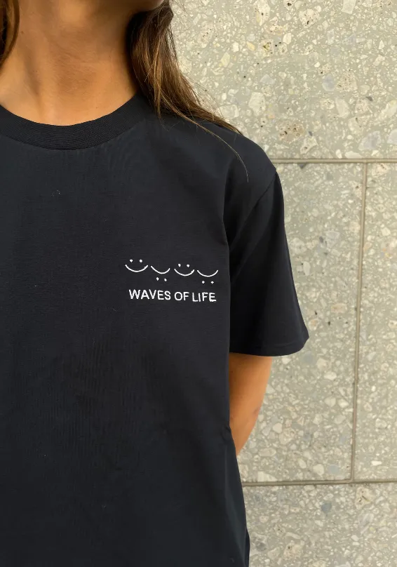 WAVES OF LIFE SHIRT NAVY