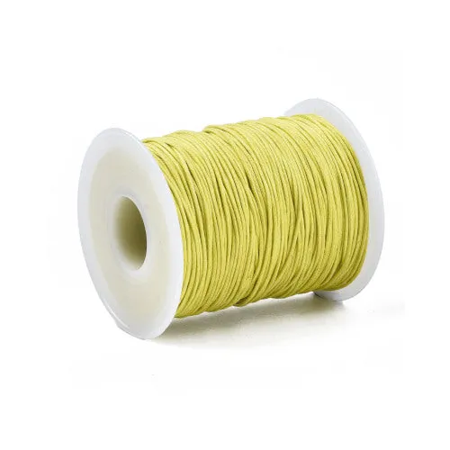 Waxed Cotton Cord, Yellow, 1mm