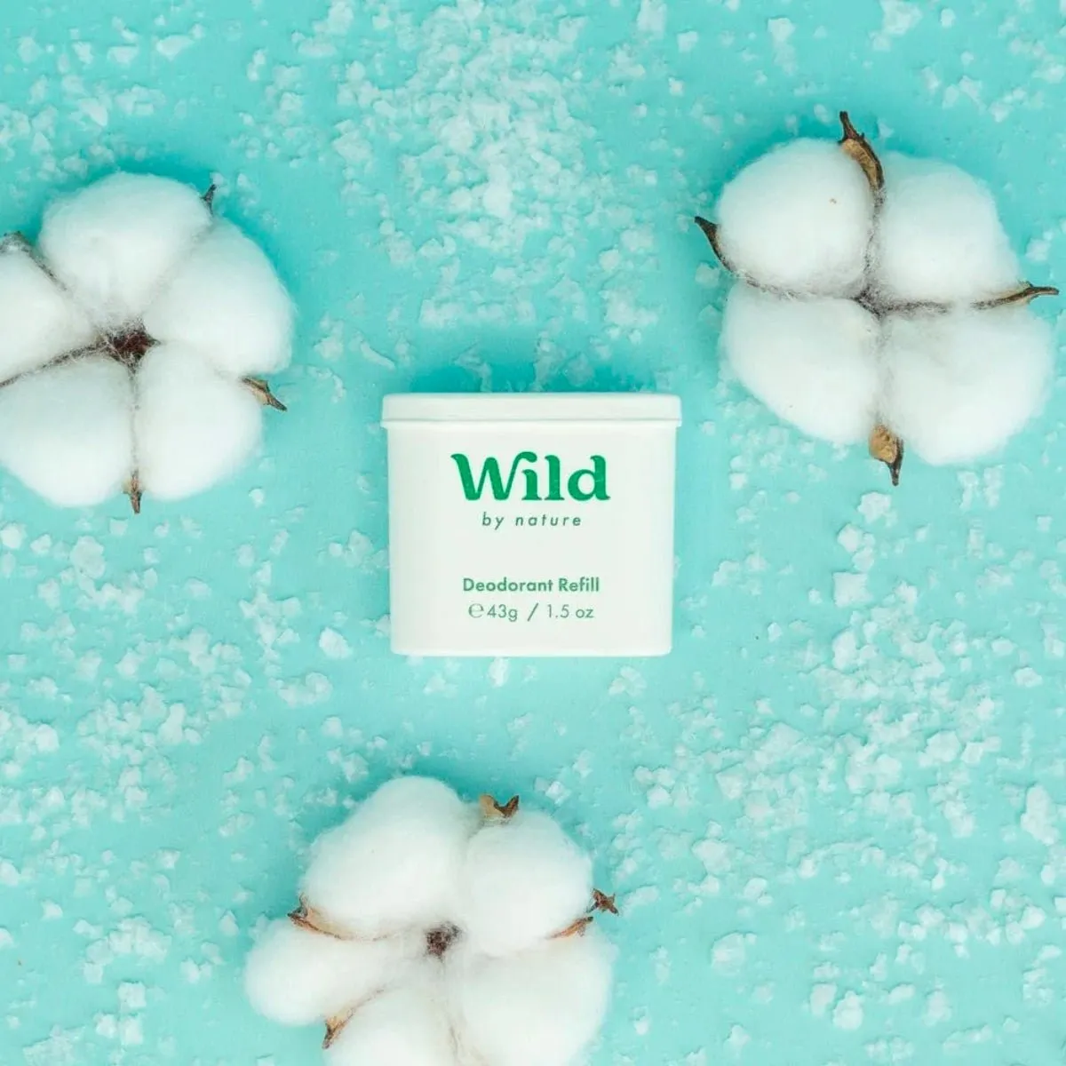 Wild | Aqua Case and Fresh Cotton & Sea Salt Natural Deodorant Starter Pack