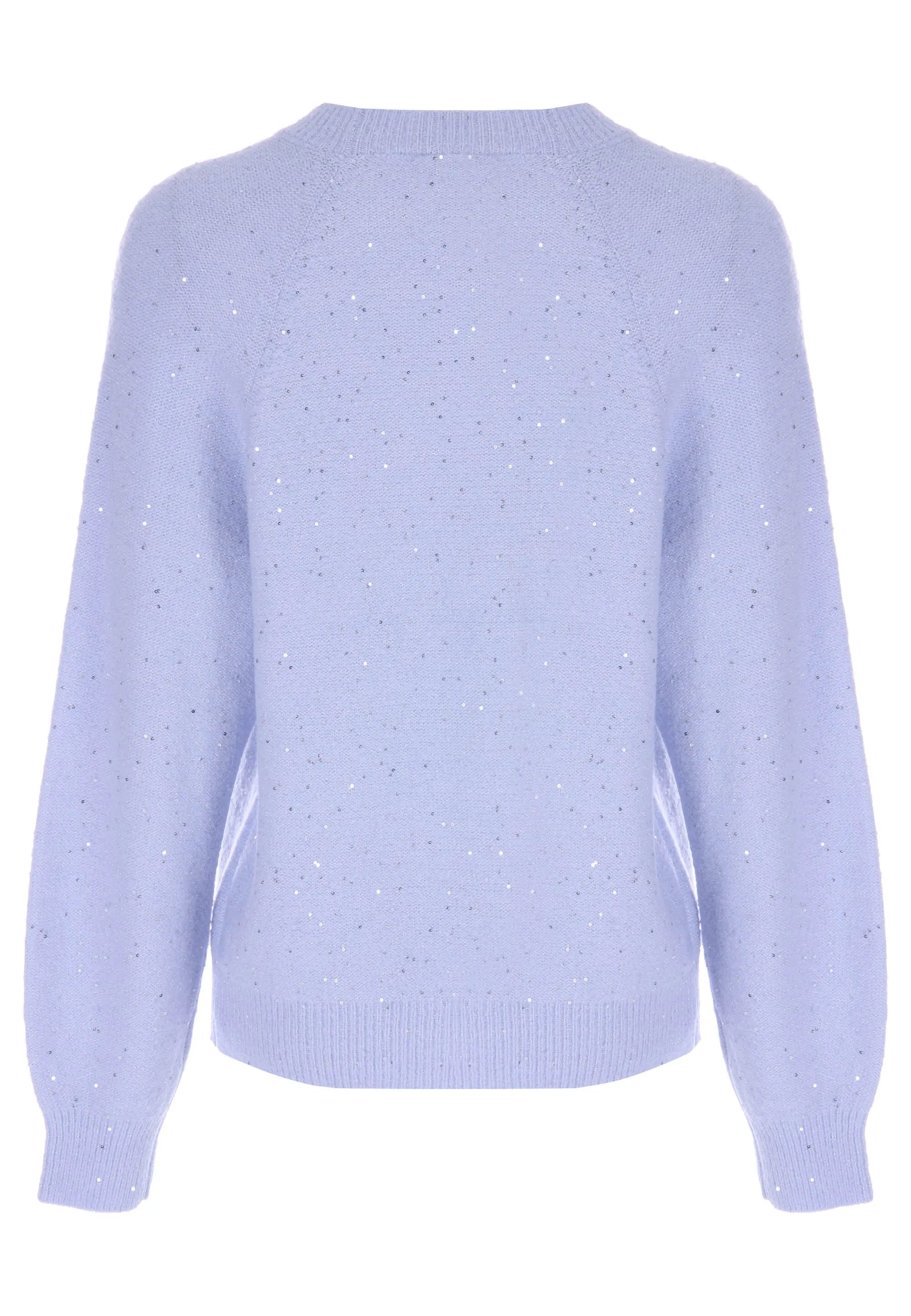 Womens Light Blue Sparkle Sequin Jumper